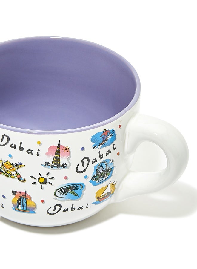 Al Jaber - Dubai Printed Coffee Mug White Standard - Image 1