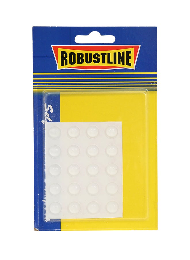 ROBUSTLINE 20-Piece Self Adhesive Anti-Slip Rubber Bumper Clear 10 x 4mm - Image 1