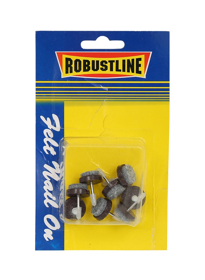 ROBUSTLINE 8-Piece Nail-On Type Anti Slide Furniture Leg Protector Brown/Grey  - Image 1