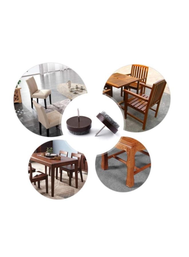 ROBUSTLINE 8-Piece Nail-On Type Anti Slide Furniture Leg Protector Brown/Grey  - Image 2