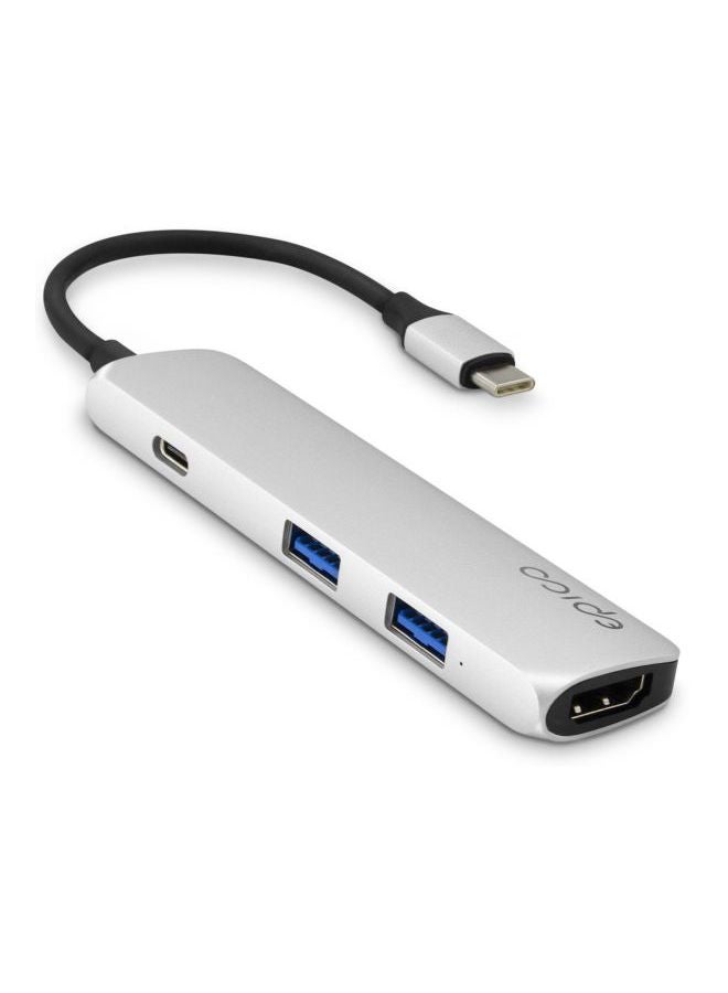 USB HDMI Type-C Hub Silver - v1594966619/N39321230A_2