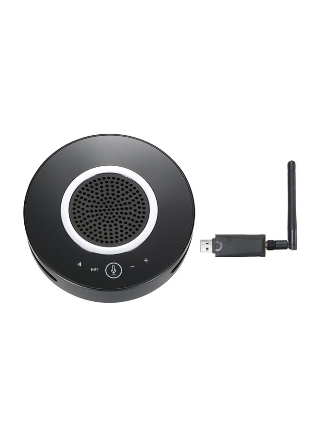 Aibecy - Wireless Omnidirectional Conference Microphone Black/White - Image 1