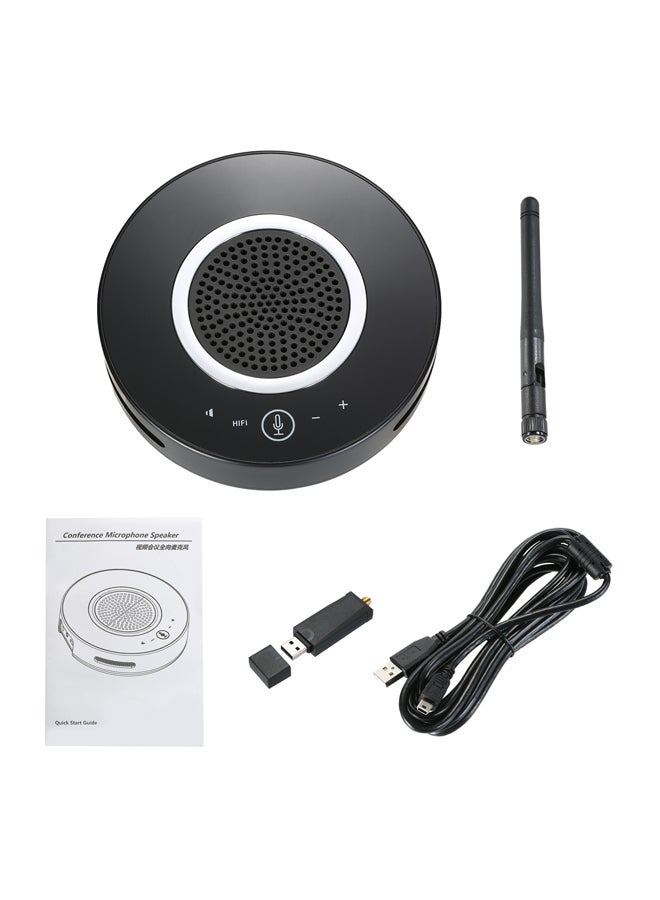 Aibecy - Wireless Omnidirectional Conference Microphone Black/White - Image 1