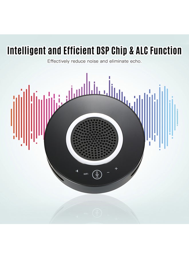 Aibecy - Wireless Omnidirectional Conference Microphone Black/White - Image 1