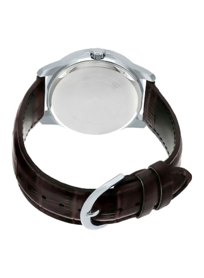 كاسيو ساعة يد إنتايسر بعقارب طراز MTP-V300L-7AUDF - 42 مم - بني للرجال - Image 2