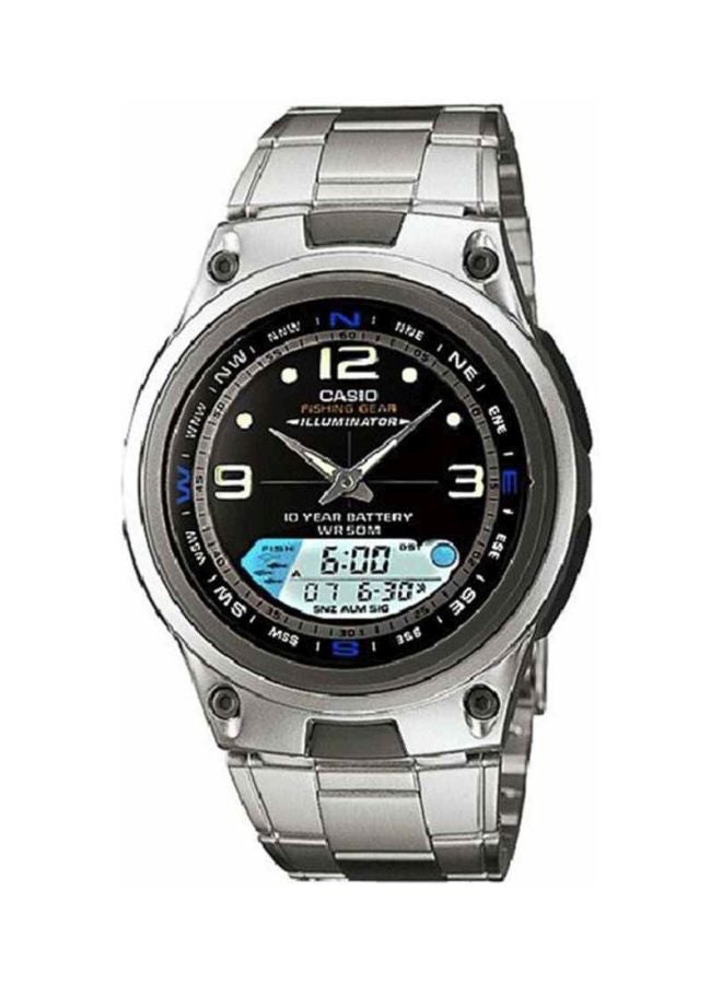 CASIO Men's Youth Analog & Digital Watch AW-82D-1A - 40 mm - Silver - Image 1