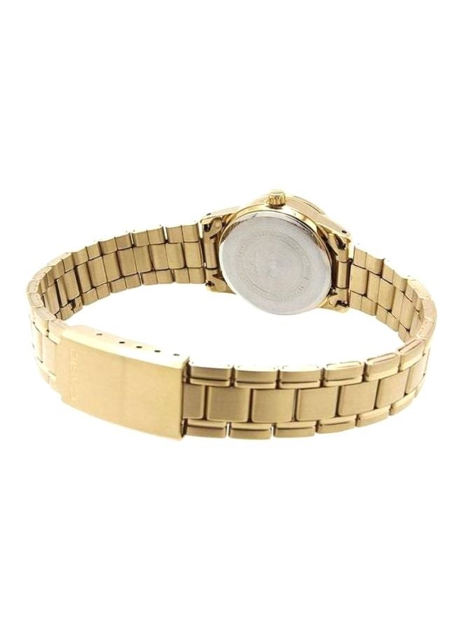 كاسيو ساعة يد بعقارب ومقاومة للماء طراز LTP-V002G-9A - قياس 38 مم - لون ذهبي للنساء - Image 2