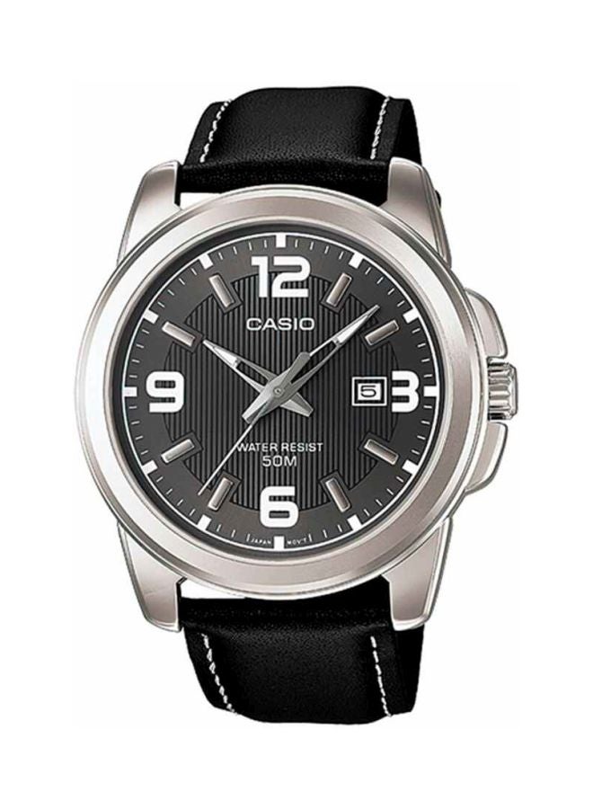 CASIO Men's Enticer Analog Watch MTP1314L-8AV - 50 mm - Black - Image 1