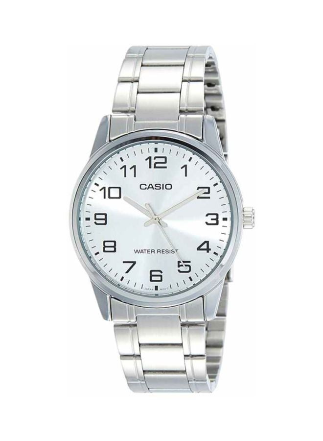 CASIO Men's Water Resistant Analog Watch MTP-V001D-7 - 45 mm - Silver - Image 1