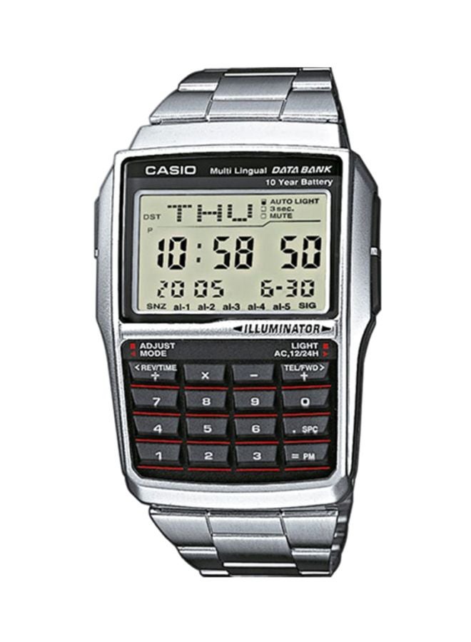 CASIO Men's Vintage Illuminator Digital Watch DBC 32D 1AES - 37 mm - Silver - Image 1