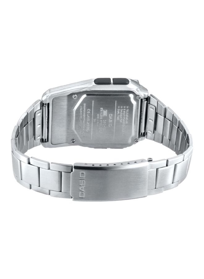 CASIO Men's Vintage Illuminator Digital Watch DBC 32D 1AES - 37 mm - Silver - Image 2