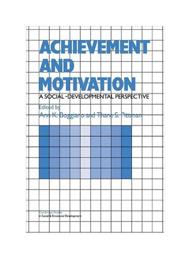Achievement And Motivation: A Social-Developmental Perspective Hardcover English - 08 Apr 2004 