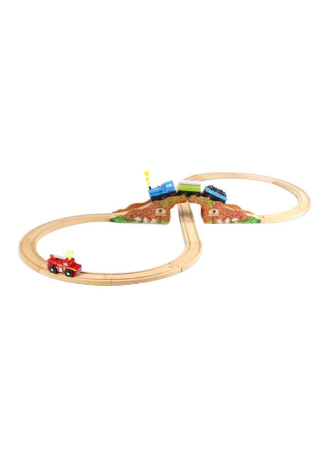 Beauenty 21-Piece Wooden Train Set 