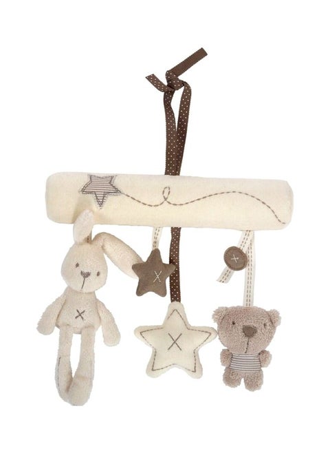 Baby Crib Bear Plush Stuffed Rattles For Stroller