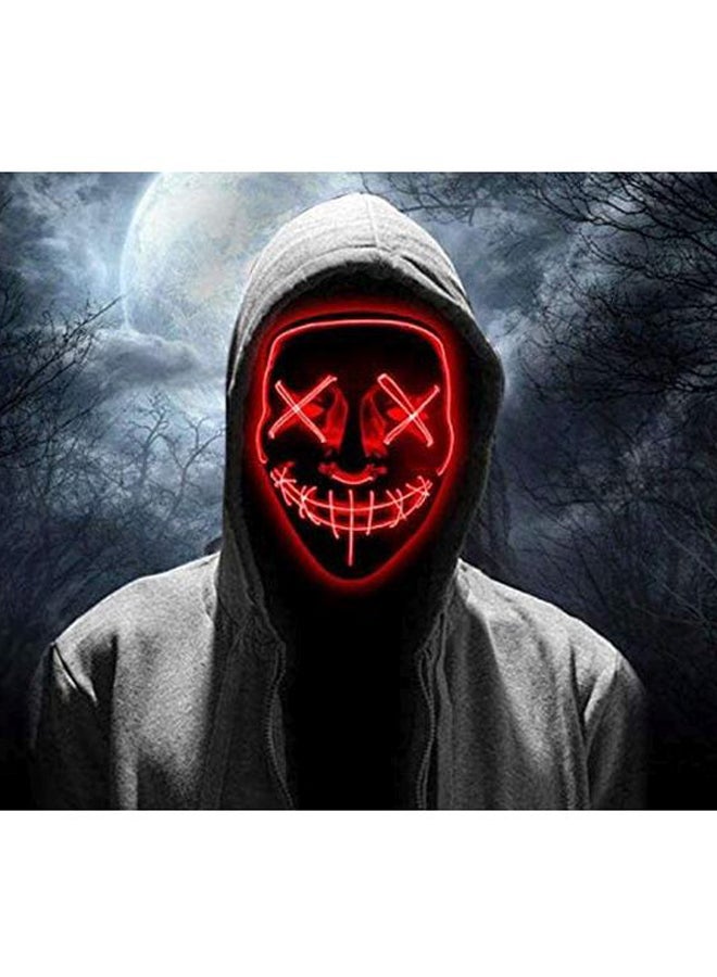 Beauenty Double Line Stitch Fortnite Glowing In Dark Mask Red And Black 3+ Years Kids  - Image 2