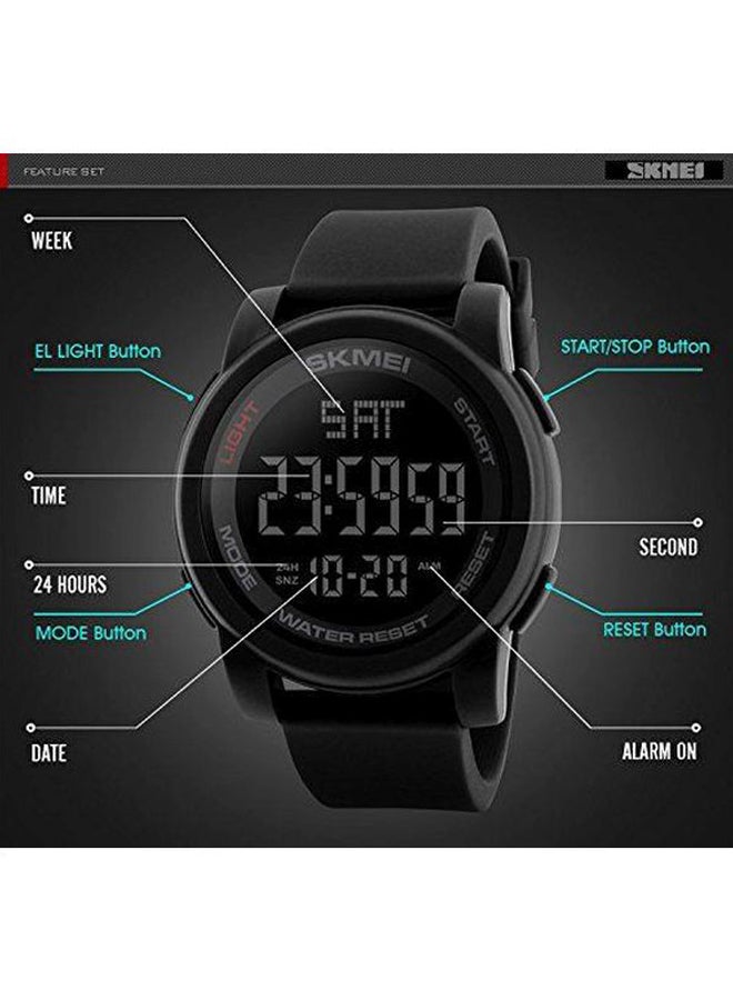 Men's Digital Watch 1257 - 50 mm - Black - v1594978990/N30544719A_5