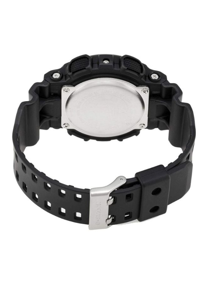 CASIO Men's Water Resistant Silicone Digital Wrist Watch GD-100-1BDR - 51 mm - Black - Image 2