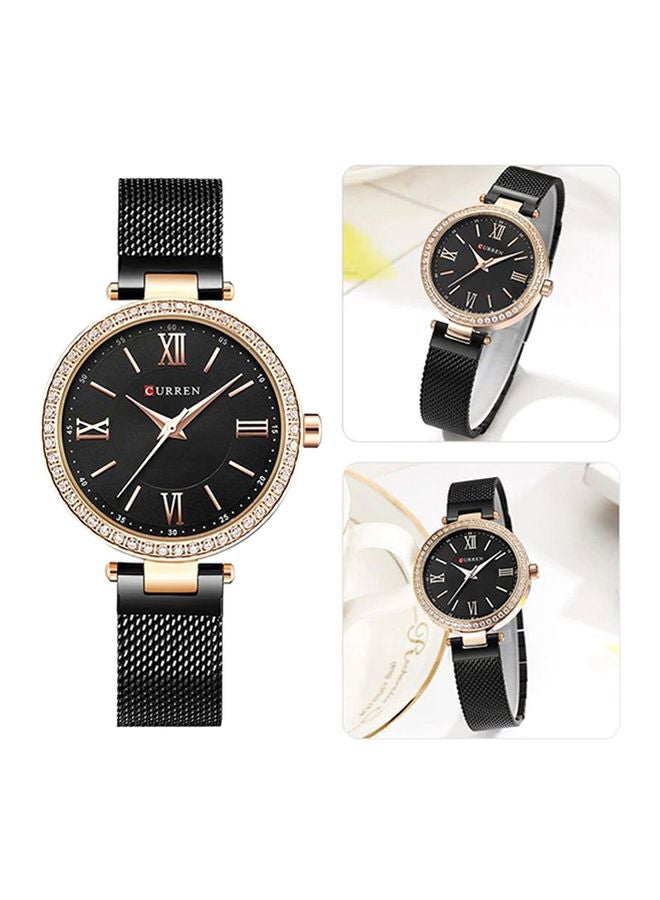 CURREN women Water Resistant Analog Wrist Watch 9011 - 30 mm -Black  - Image 3