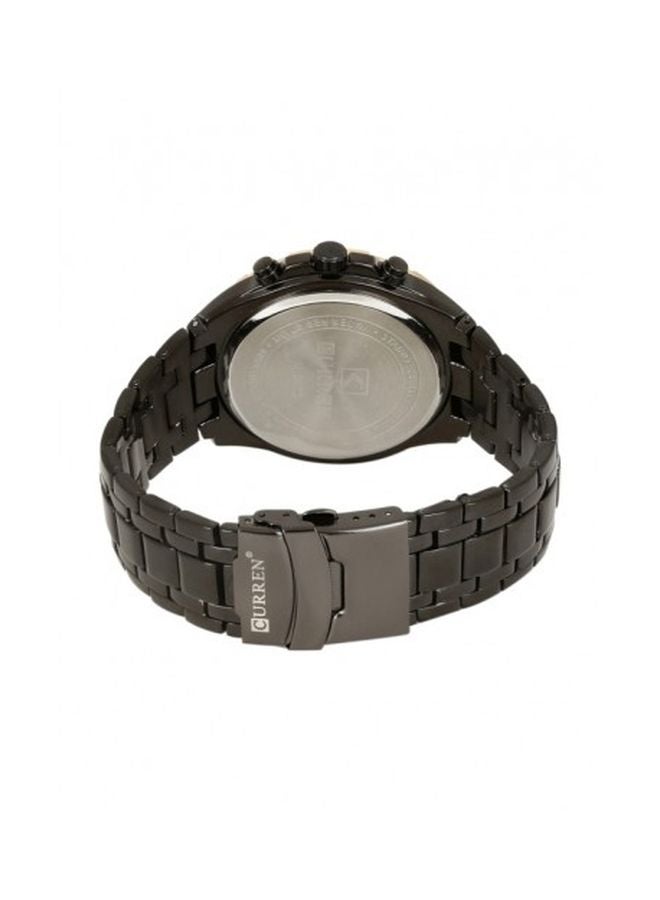 كارين ساعة يد كرونوغراف مقاومة للماء طراز 8023 - 48 مم - أسود للرجال - Image 2