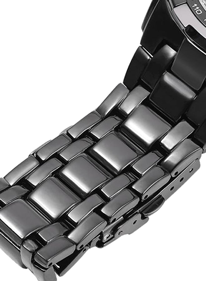 كارين ساعة يد كرونوغراف مقاومة للماء طراز 8023 - 48 مم - أسود للرجال - Image 4