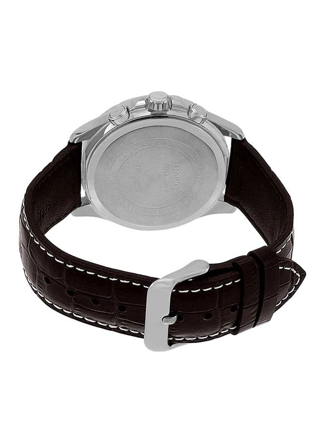 CASIO Men's Water Resistant Chronograph Watch MTP-1374L-7A1 - 44 mm - Brown  - Image 2