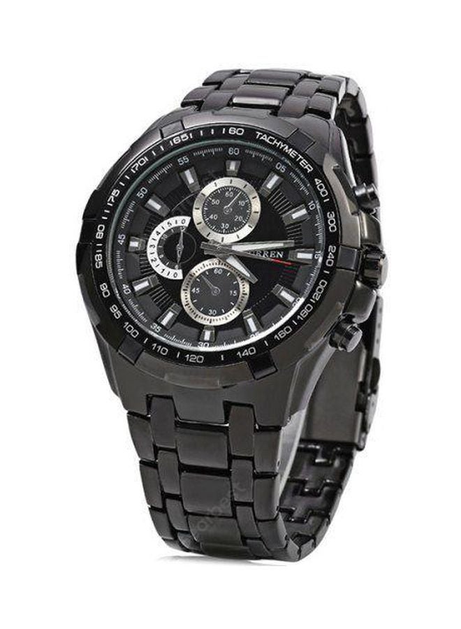 كارين ساعة يد كرونوغراف مقاومة للماء طراز 8023 - 48 مم - أسود للرجال - Image 3