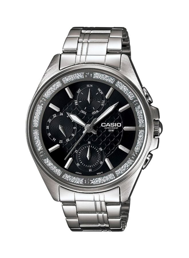 CASIO Women's Enticer Analog Watch LTP-2086D-1AVDF - 44 mm - Silver - Image 1
