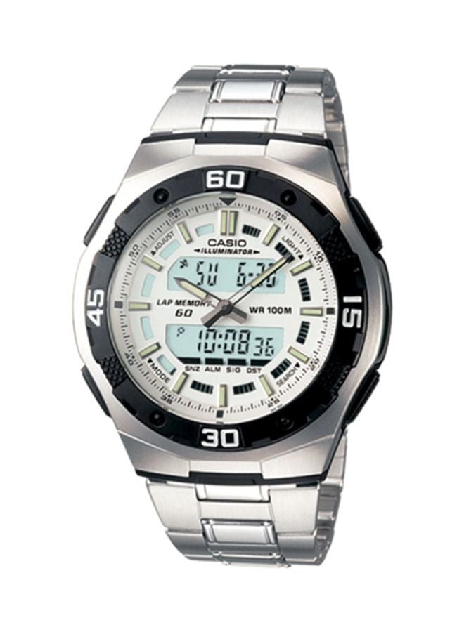 CASIO Men's Youth Analog & Digital Watch AQ-164WD-7ADF - 44 mm - Silver - Image 1