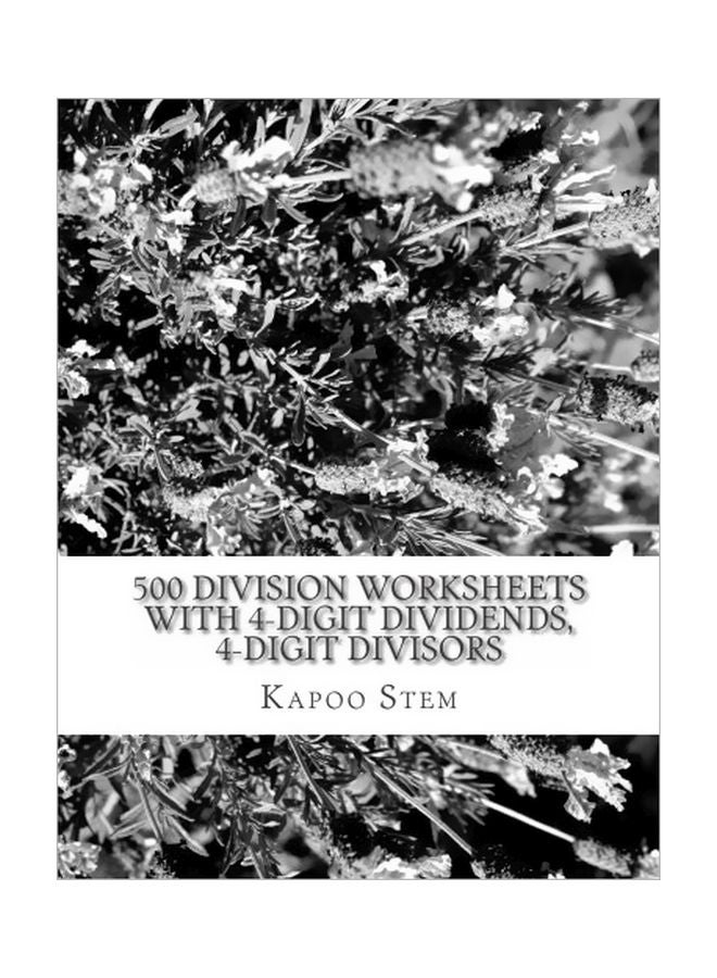 500 Division Worksheets With 4-Digit Dividends, 4-Digit Divisors paperback english - 09 Apr 2015