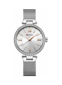 women Water Resistant Analog Wrist Watch 9011 - 30 mm -Silver