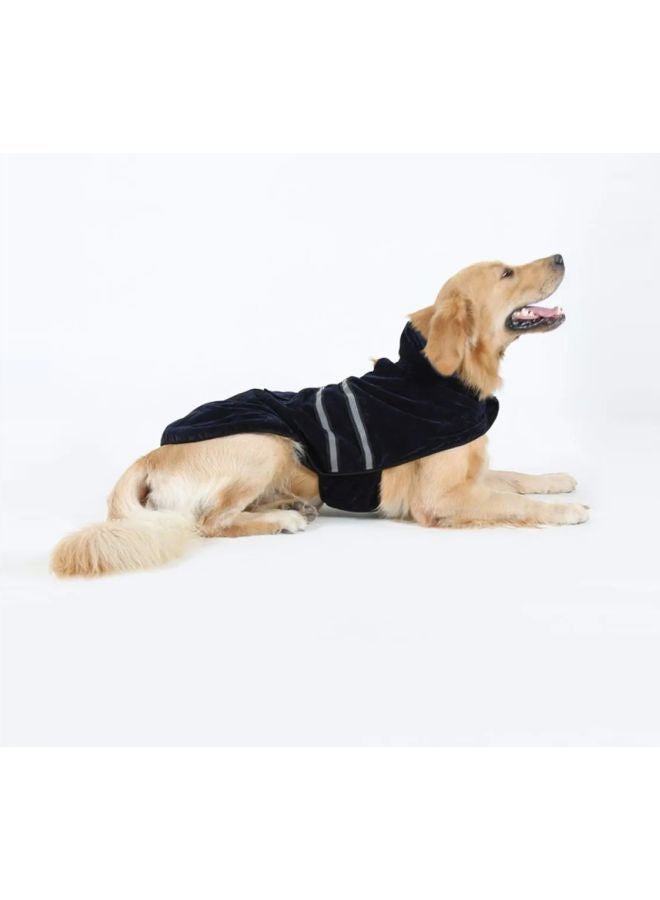 OUTAD Winter Coat With Reflective Belt Navy Blue XXL - Image 3