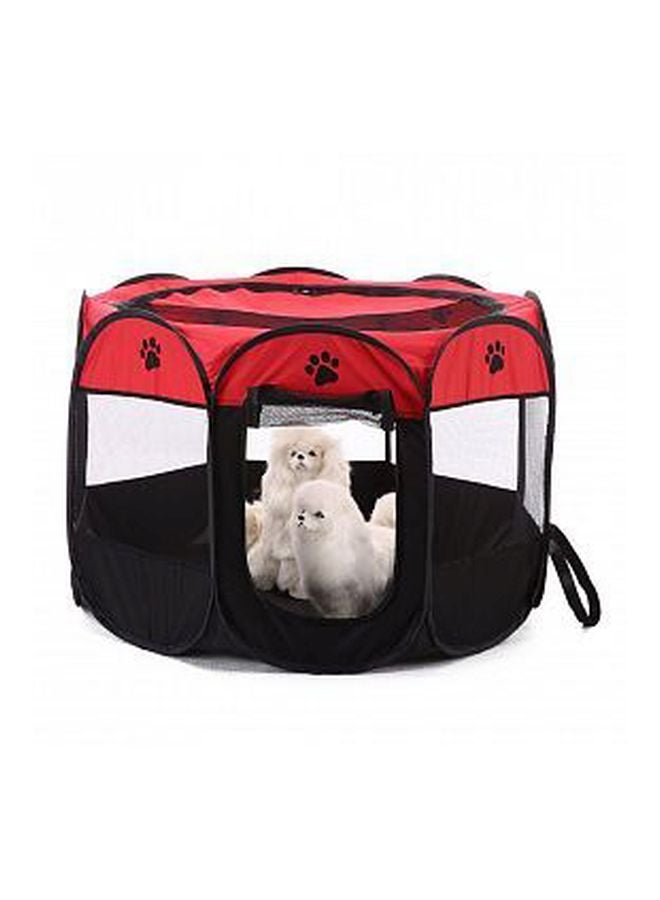 OUTAD - Octagonal Fenced Dog House Red Small - Image 1