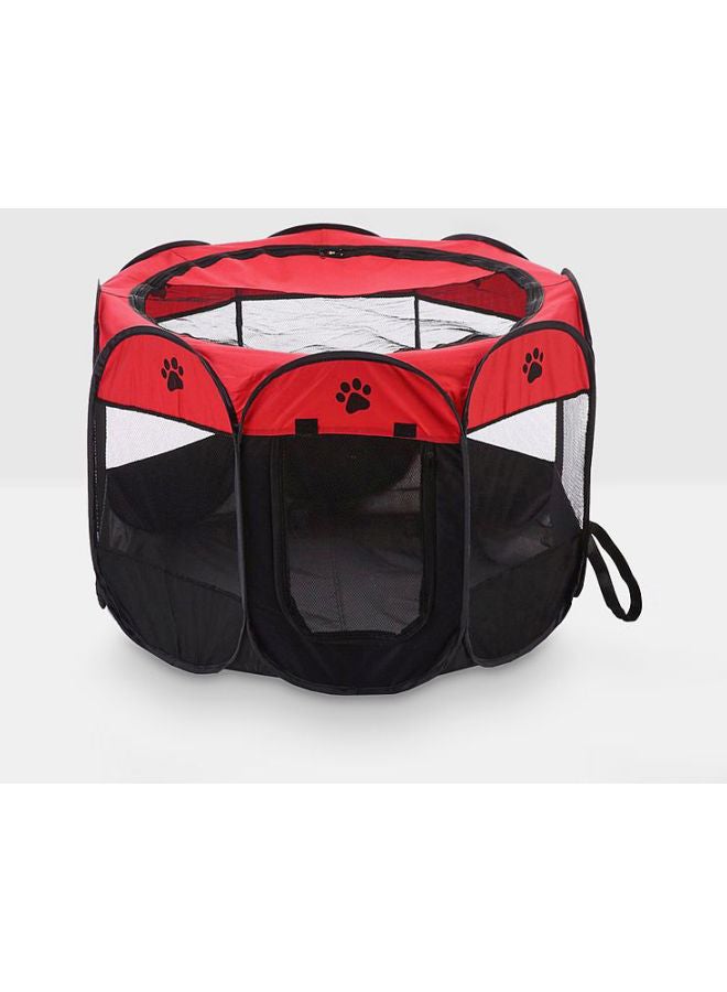 OUTAD - Octagonal Fenced Dog House Red Small - Image 1