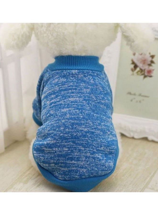 OUTAD Casual Winter Sweater With Hoodie Blue L  - Image 5