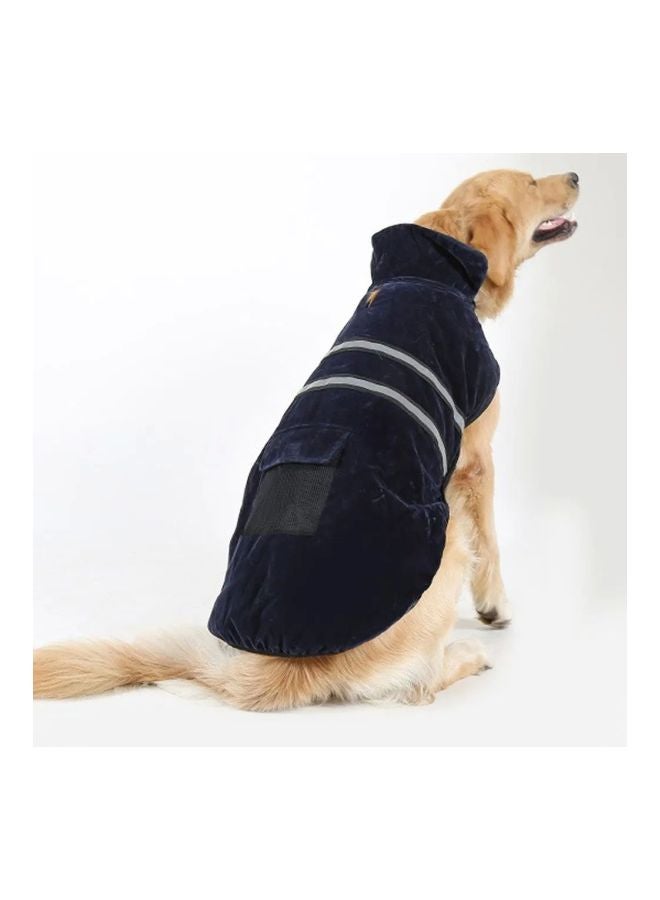 OUTAD Winter Coat With Reflective Belt Navy Blue XXL - Image 5