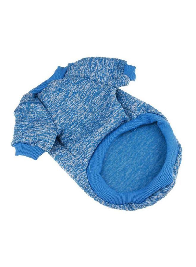OUTAD Casual Winter Sweater With Hoodie Blue L  - Image 2