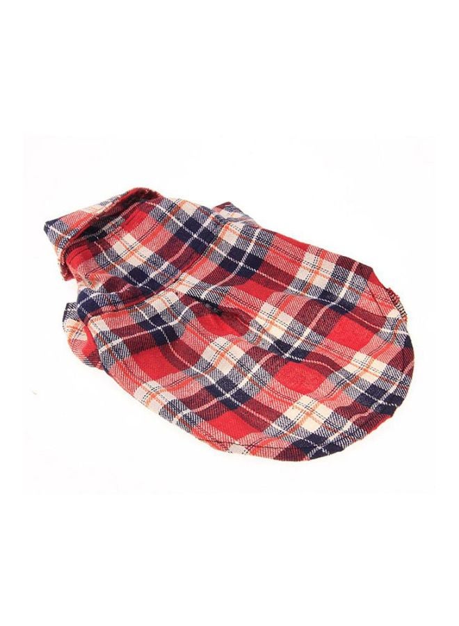 أوتاد بلوزة صيفية عصرية بنقشة مربعات أحمر/ أصفر/ أسود XL - Image 3