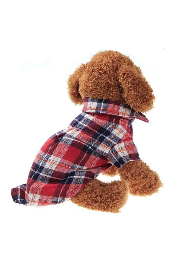 أوتاد بلوزة صيفية عصرية بنقشة مربعات أحمر/ أصفر/ أسود XL - Image 5