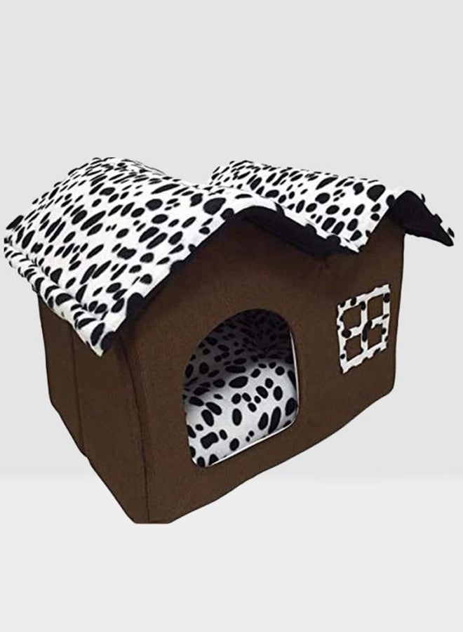QiaoKai Bed House For Dog And Cat White/Coffee  - Image 3