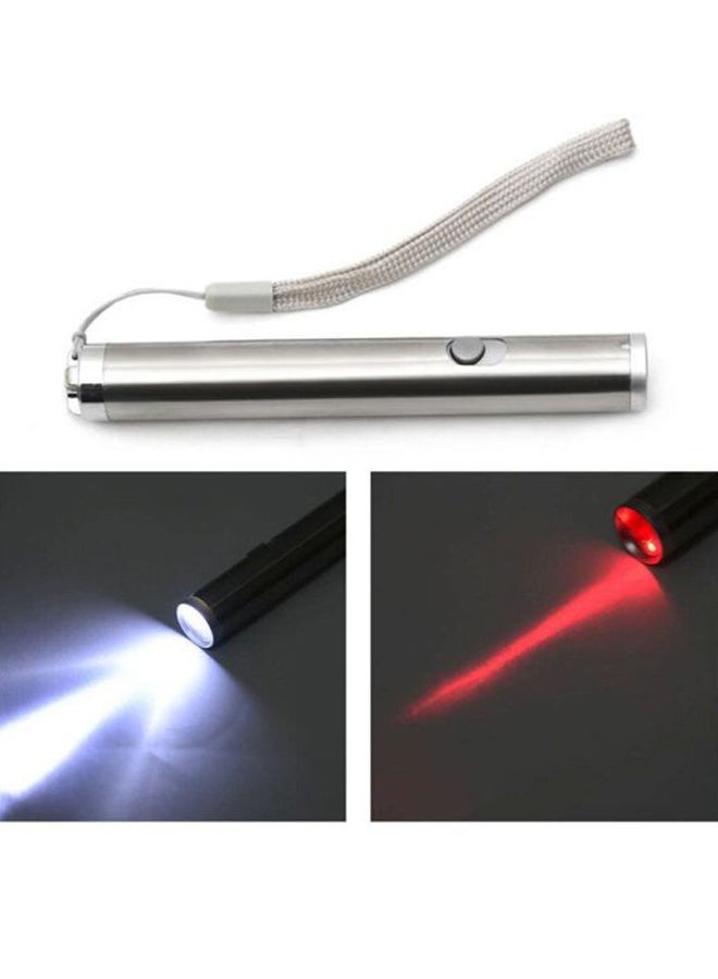 OUTAD - 2-In-1 Laser Pointer Pen Silver - Image 1