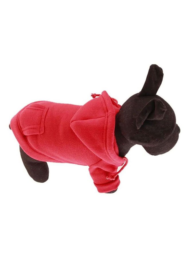 OUTAD Winter Soft Coat With Hoodie Red S  - Image 3