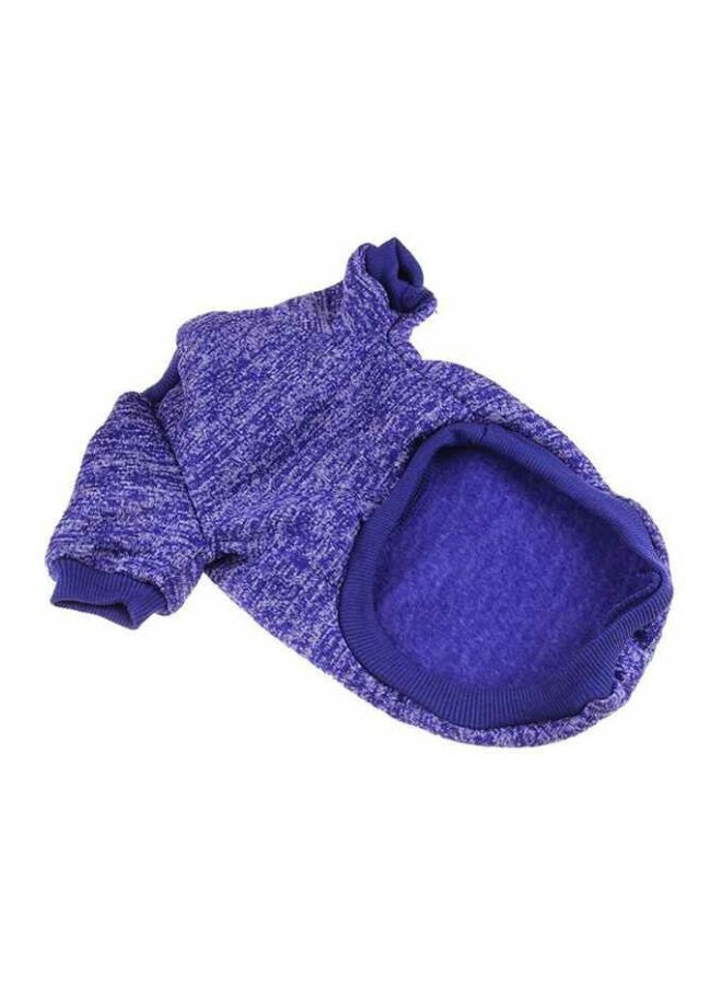 OUTAD Casual Winter Sweater With Hoodie Dark Blue M  - Image 2