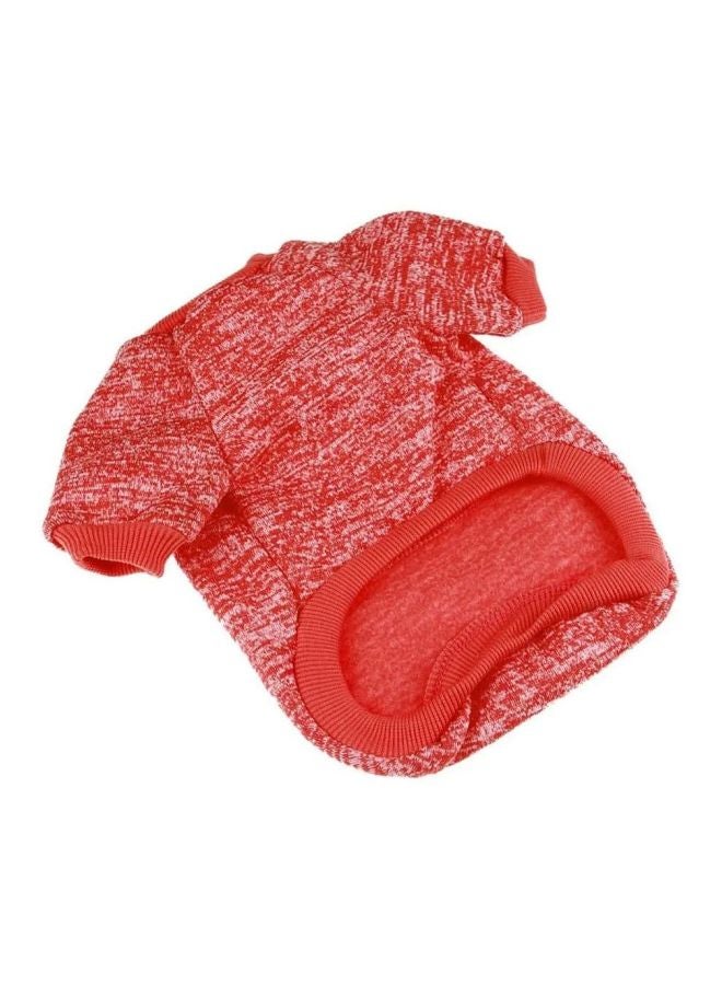 OUTAD Casual Winter Sweater With Hoodie Red S - Image 2