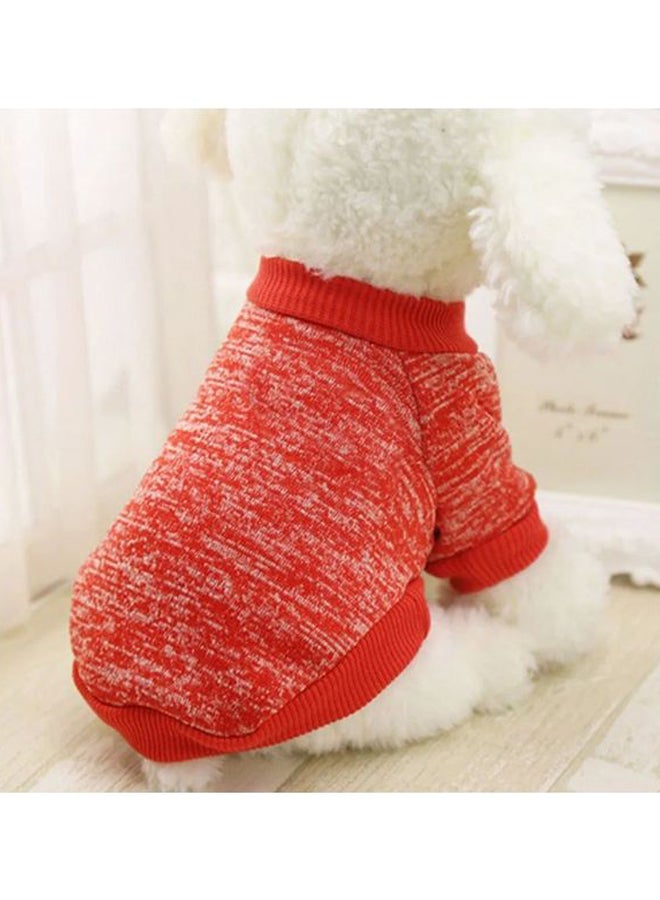 OUTAD Casual Winter Sweater With Hoodie Red S - Image 3
