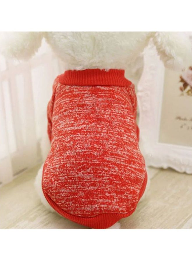 OUTAD Casual Winter Sweater With Hoodie Red S - Image 4