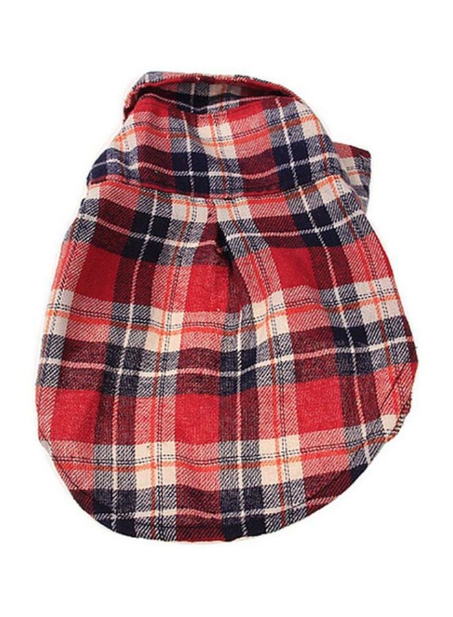 أوتاد كنزات صيفية عصرية بنقشة المربعات أحمر M - Image 2