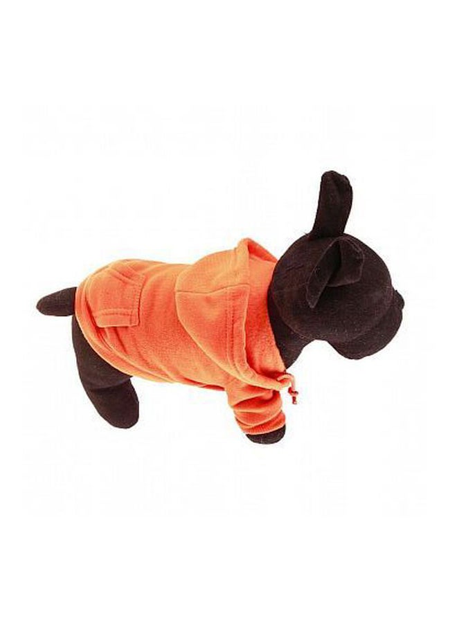 أوتاد معطف شتوي ناعم بتصميم غطاء رأس برتقالي XL - Image 4