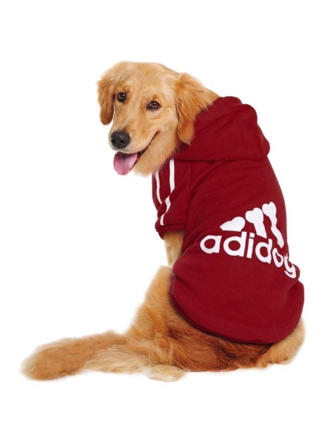 OUTAD Winter Autumn Coat With Hoodie Red XXL  - Image 4
