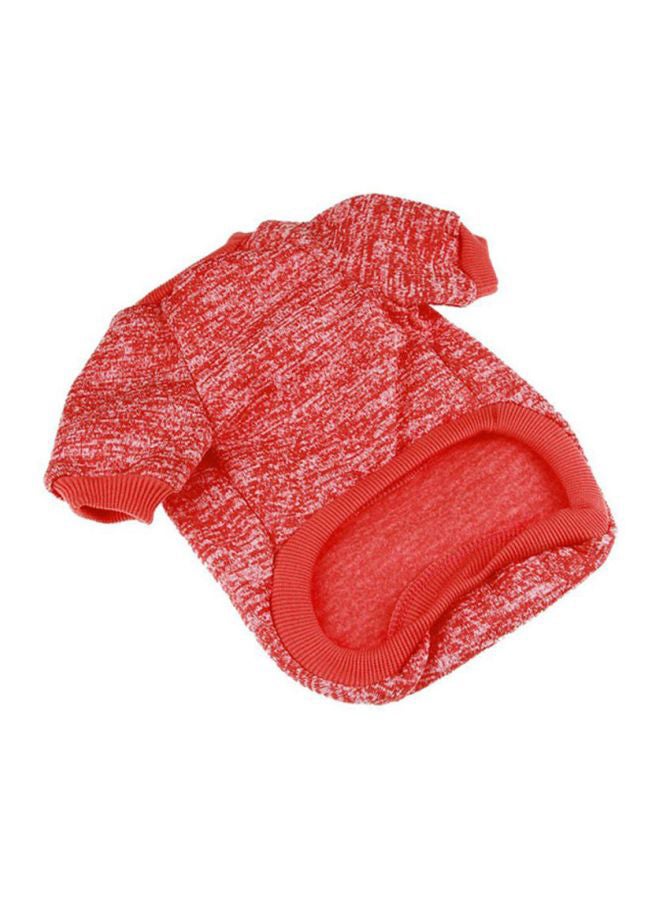 OUTAD Casual Winter Sweater With Hoodie Red M - Image 2