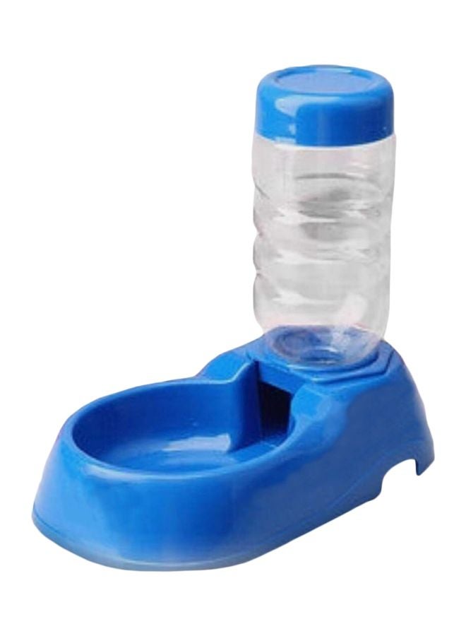 QiaoKai Water Dispenser Pet Feeding Bowl Blue/Clear 500ml  - Image 1